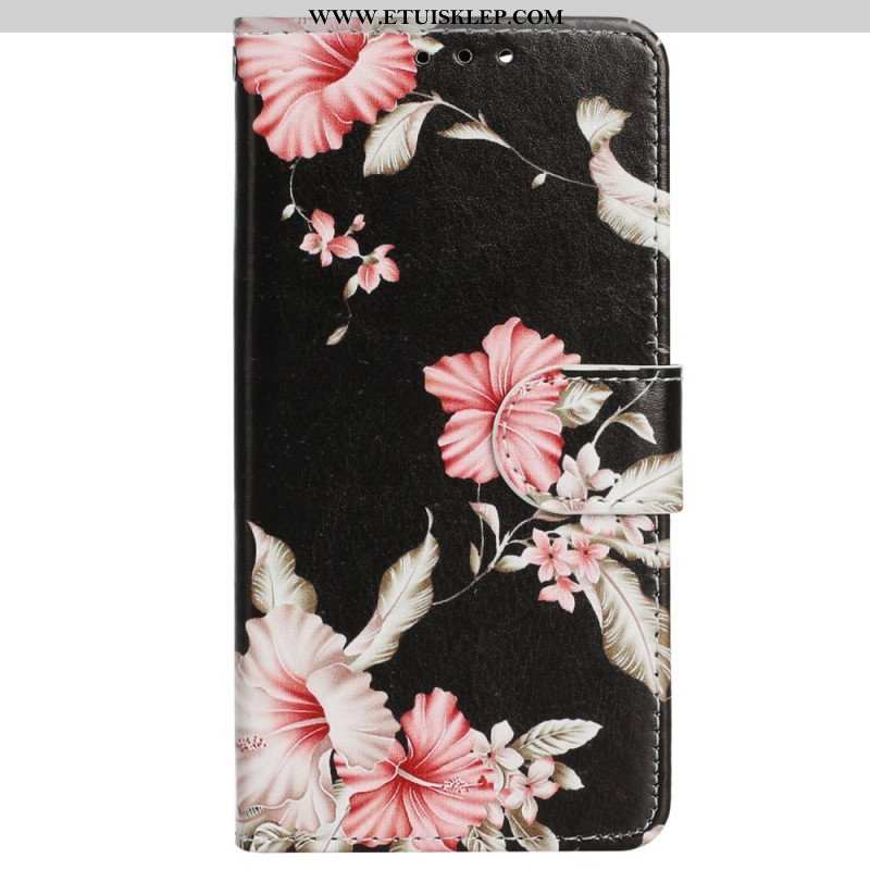 Etui Folio do iPhone 14 Kwiaty